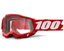 100% Accuri 2 OTG Goggle - Klarsicht Sportbrille | Neon Red