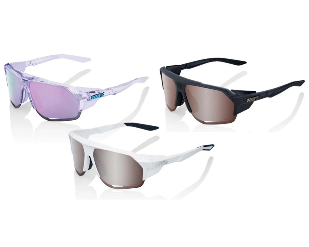 100% Norvik - Hiper Spiegelglas Sport Sonnenbrille | Soft Tact White 2 100% Norvik - Hiper Spiegelglas Sport Sonnenbrille | Soft Tact White – Bild 2