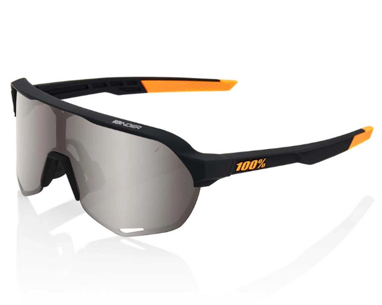 100% S2 Spiegelglas Sport Sonnenbrille | Brad Binder SE Soft Tact Black-silver
