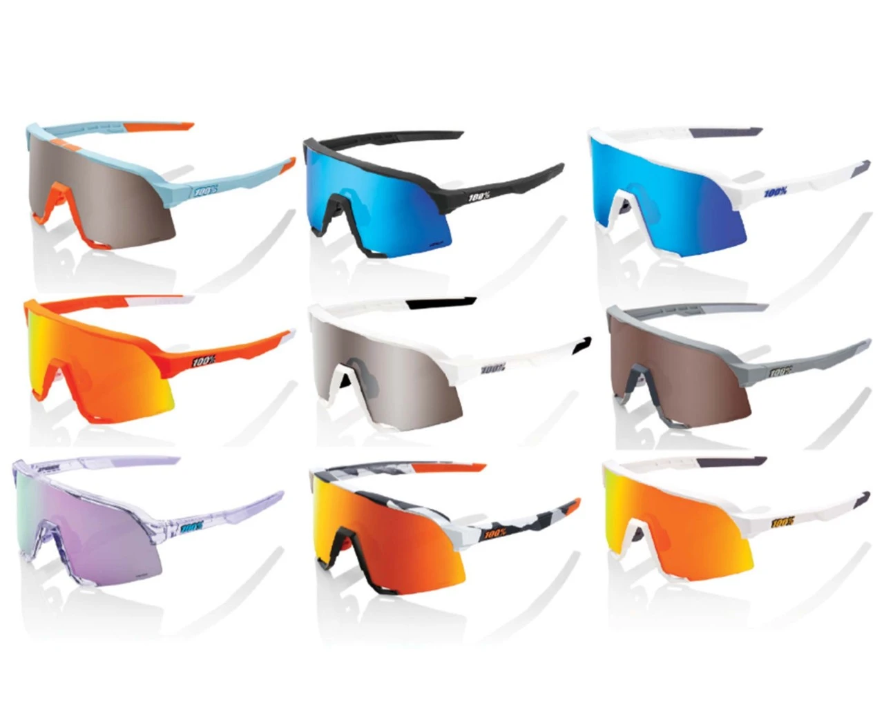 100% S3 HiPER Mirror Sport-Sonnenbrille | Soft Tact Grey Camo – Bild 2