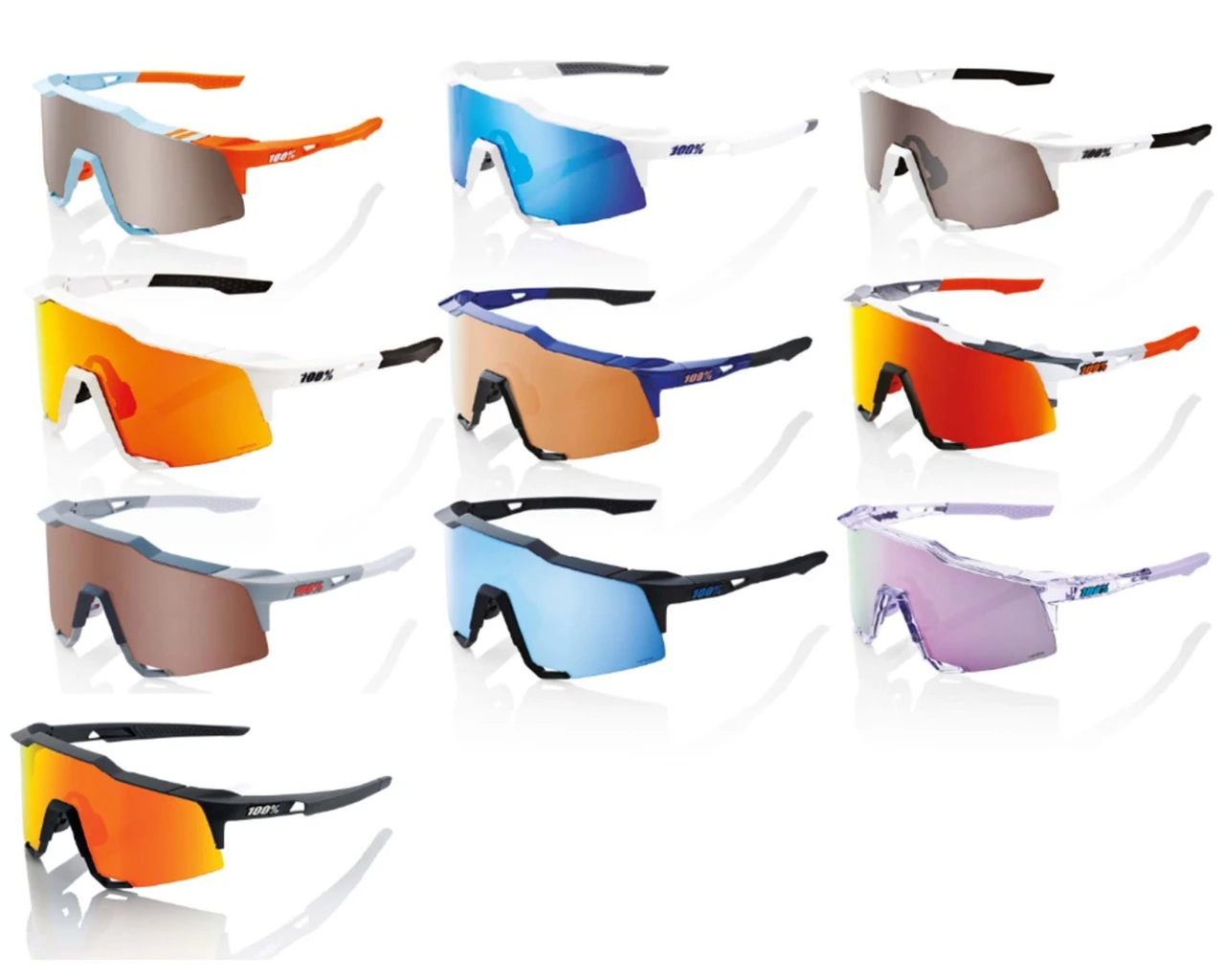 100% Speedcraft HiPER Mirror Sport Sonnenbrille | Gloss Cobalt Blue – Bild 2