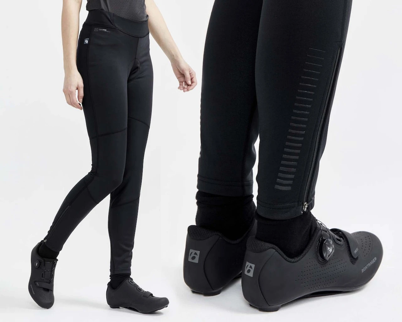 Craft Core Bike SubZ Damen Wind Tights Lang | Black – Bild 4