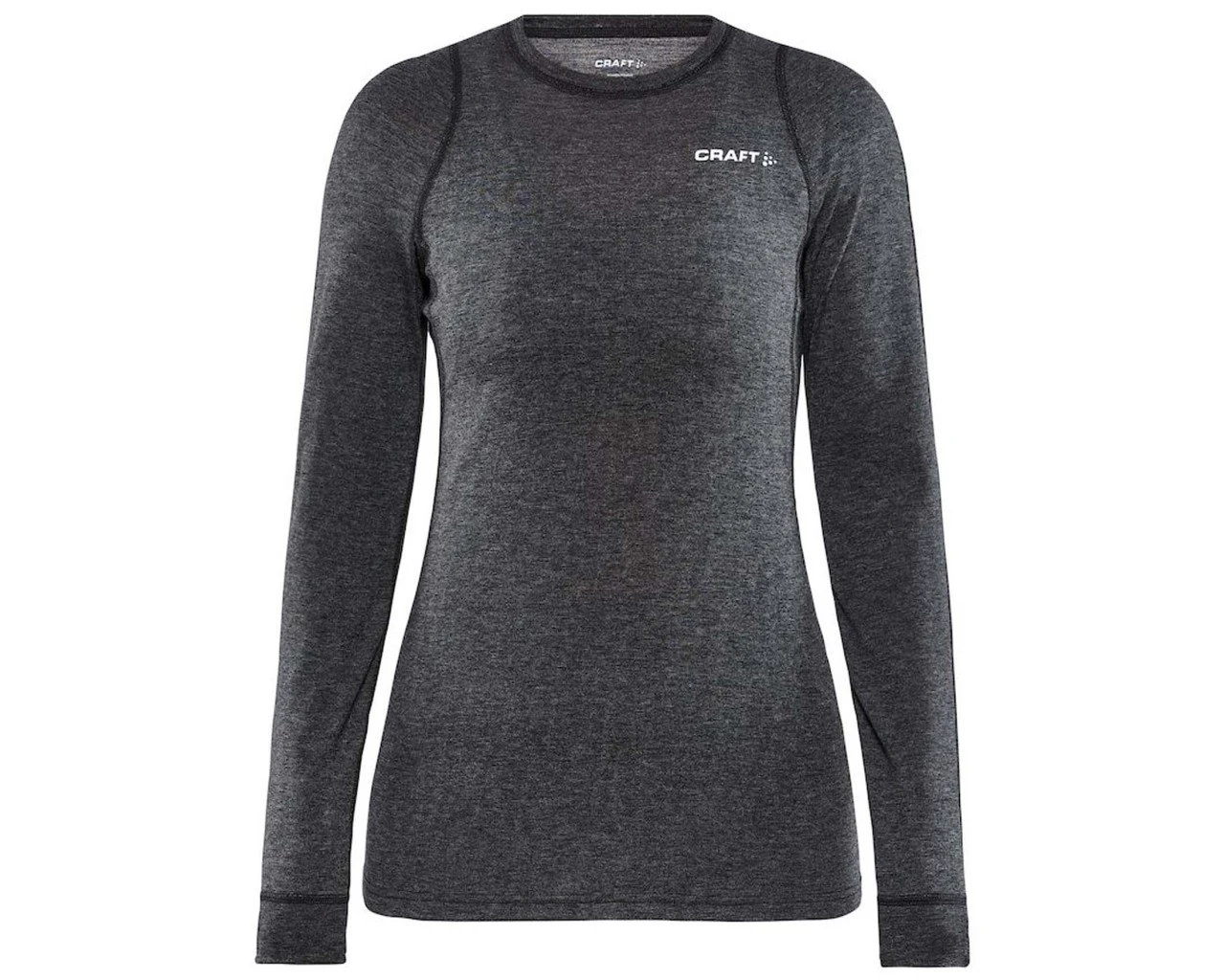 Craft Core Wool Merino Damen Baselayer-Set Lang | Black-melange – Bild 2