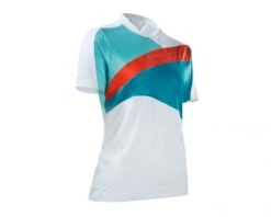 Cube AM WLS Rundhalstrikot Kurzarm | Weiß/blau