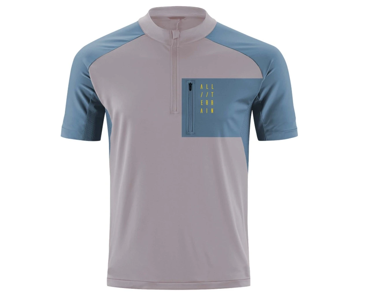 Cube ATX Trikot Half Zip Kurzarm | Beige´n´blue