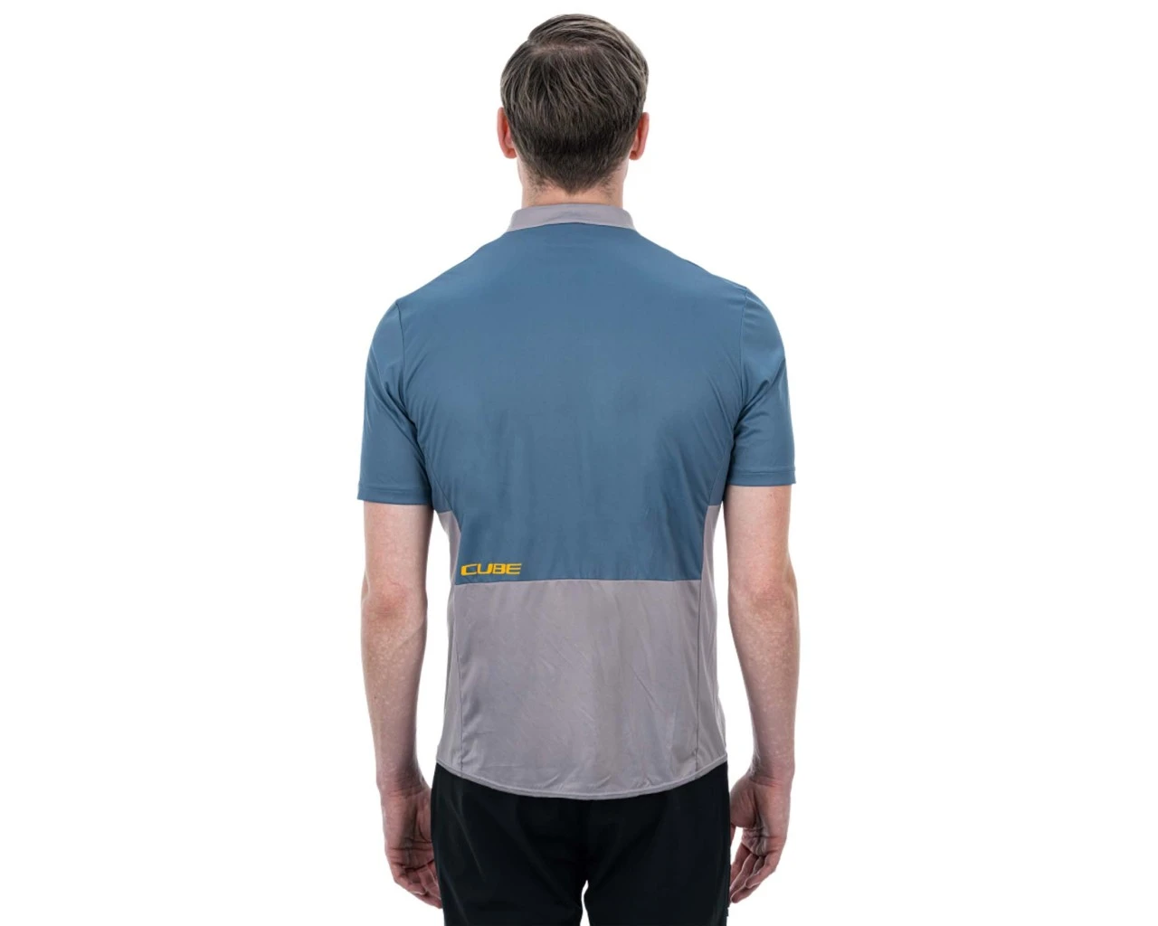 Cube ATX Trikot Half Zip Kurzarm | Beige´n´blue – Bild 3