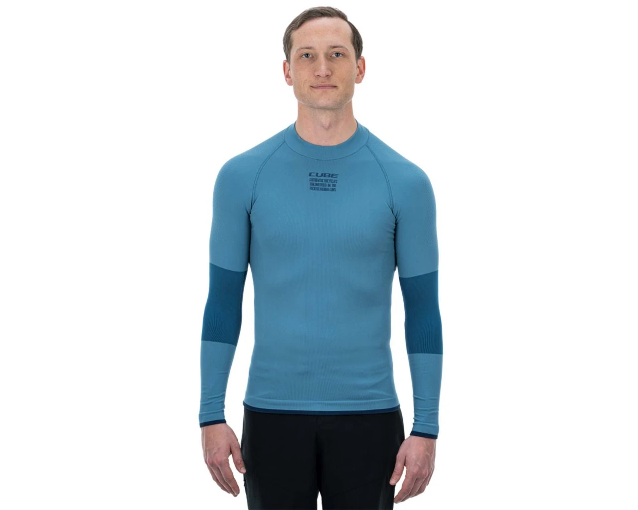 Cube Funktionsunterhemd Race Be Warm Langarm | Blue – Bild 2