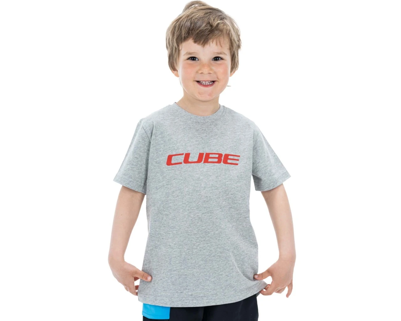 Cube Junior Organic T-Shirt Logo | Grey Melange – Bild 2