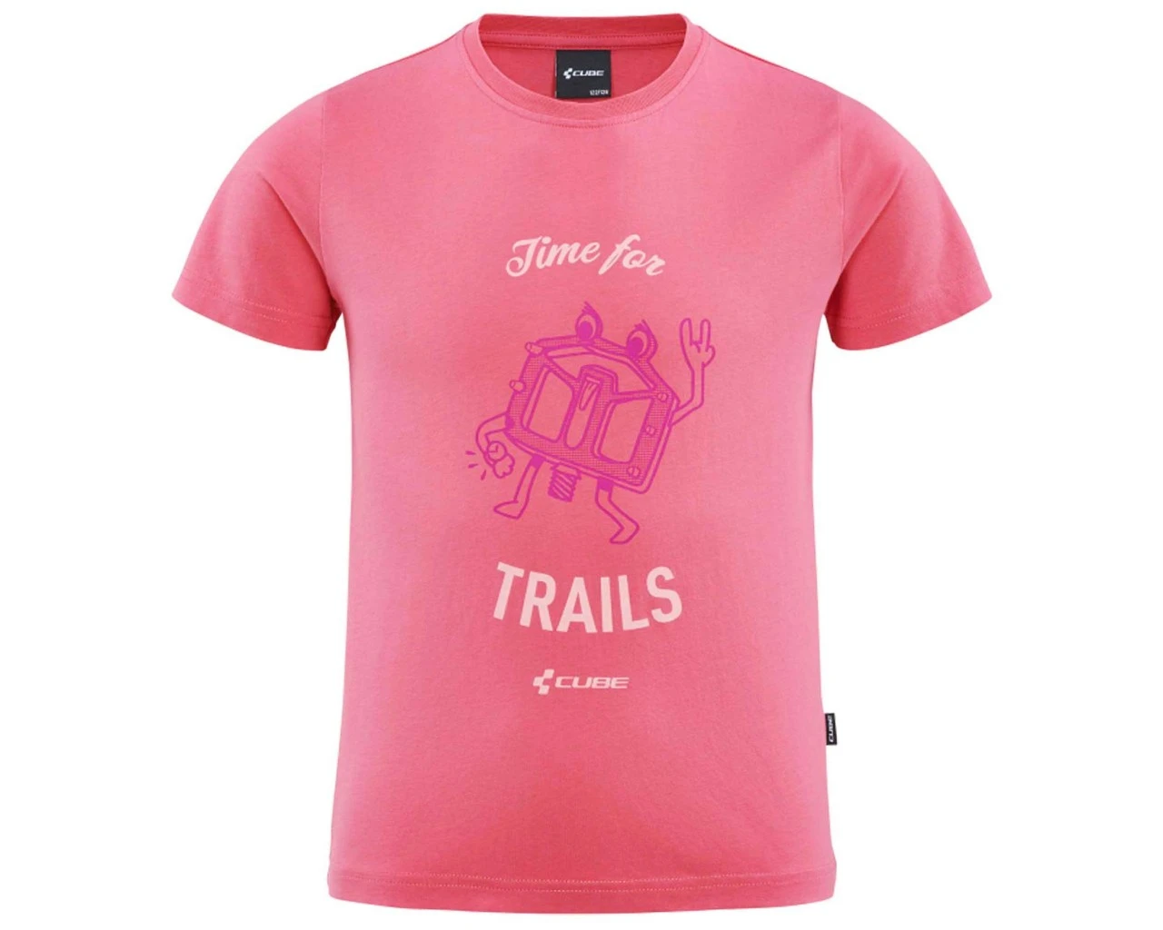 Cube Junior Organic T-Shirt Trail | Coral
