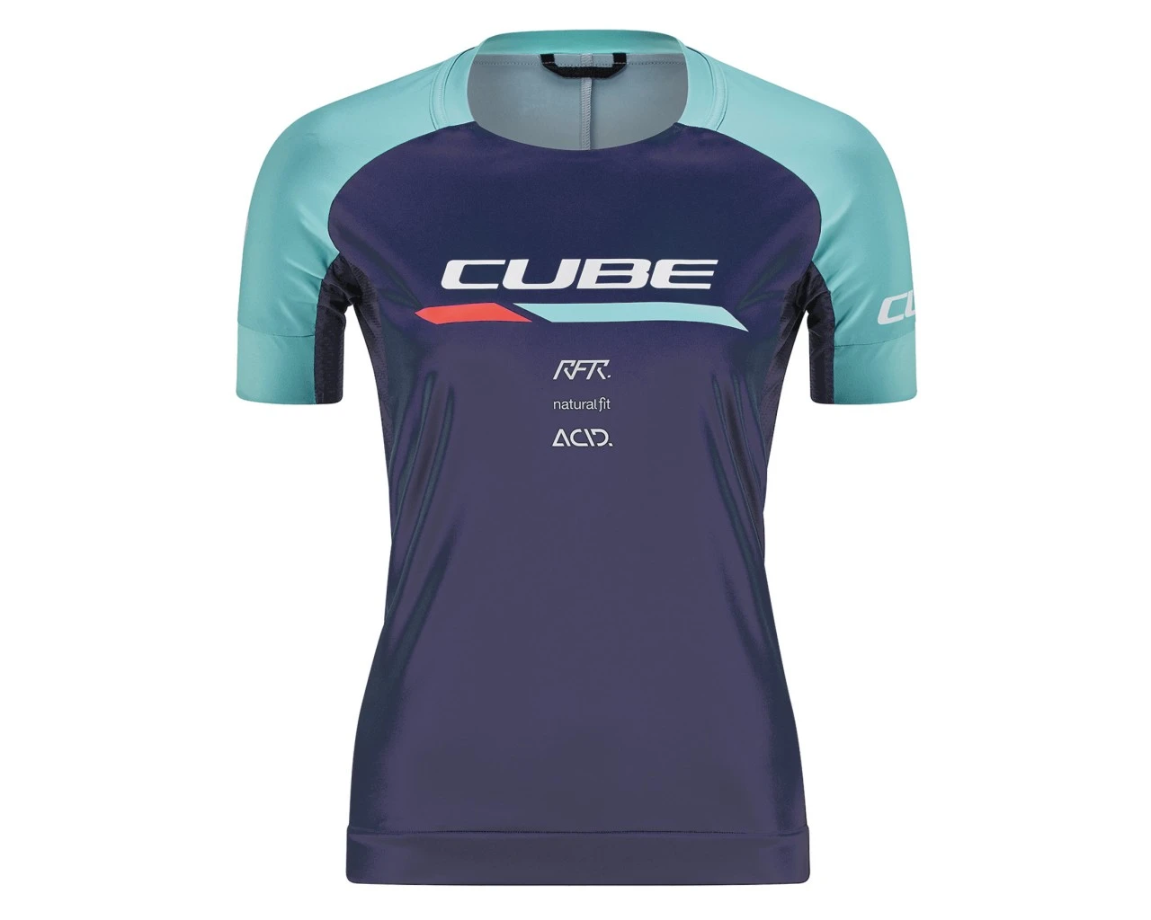 Cube Teamline Damen Rundhalstrikot Kurzarm | Blue N Mint