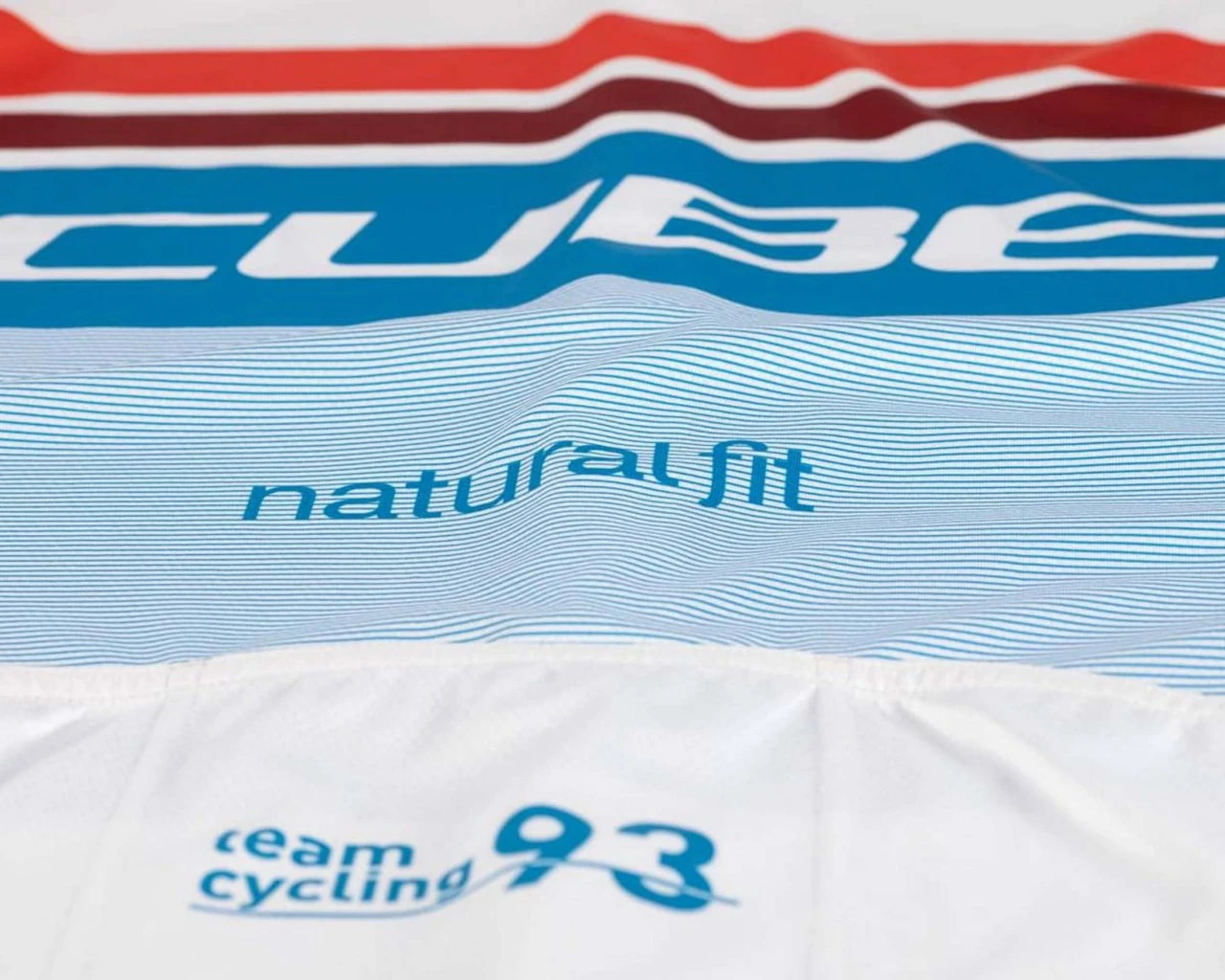 Cube Teamline Trikot Competition Kurzarm | White N Blue N Red – Bild 4